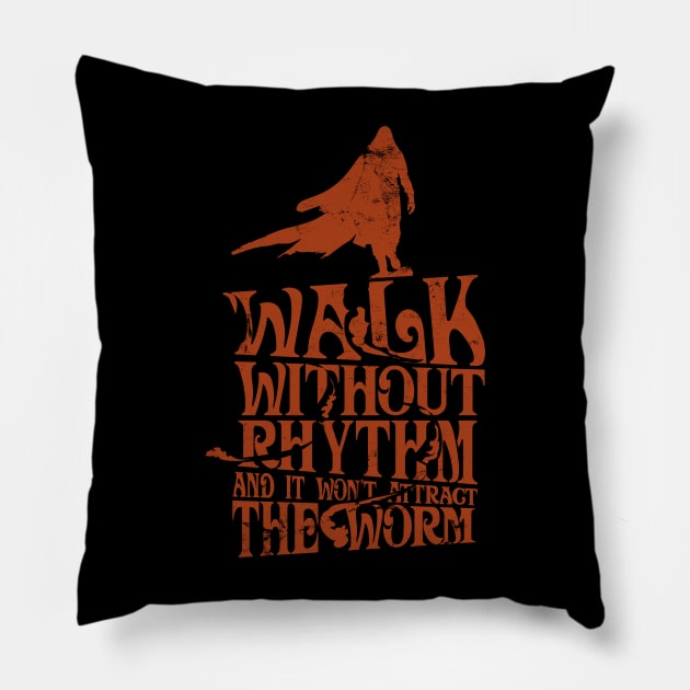 Walk Without Rhythm and It Won't Attract the Worm Pillow by The Fanatic