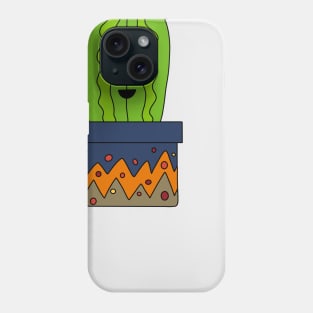 Cute Cactus Design #139: Happy Cactus In A Patterned Pot Phone Case