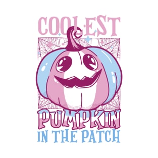 Coolest Pumpkin In The Patch Trans Flag Jack O’ Lantern Funny T-Shirt