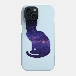 Galaxy Cat Silhouette Phone Case