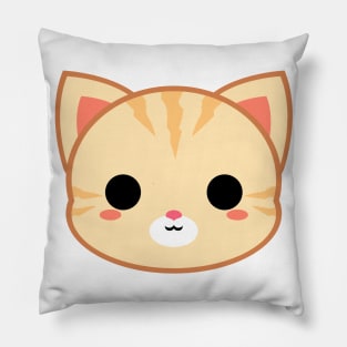 Cute Cream Tabby Cat Pillow