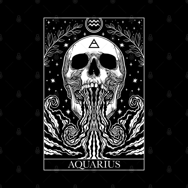 Zodiac sign tarot card Aquarius by OccultOmaStore