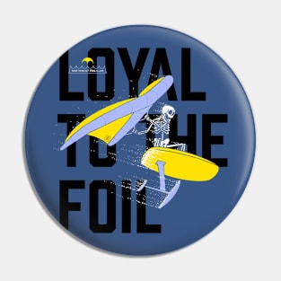 Northwest Foil Club: LOYAL / Purple & Gold (Background text) Pin