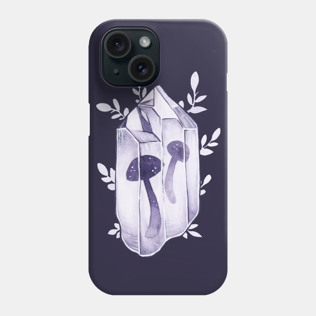 Crystal Mushrooms Phone Case by Ellen Wilberg