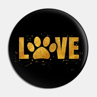 Dog lover golden art Pin