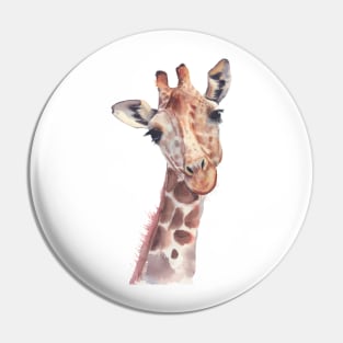 Watercolor giraffe illustration Pin