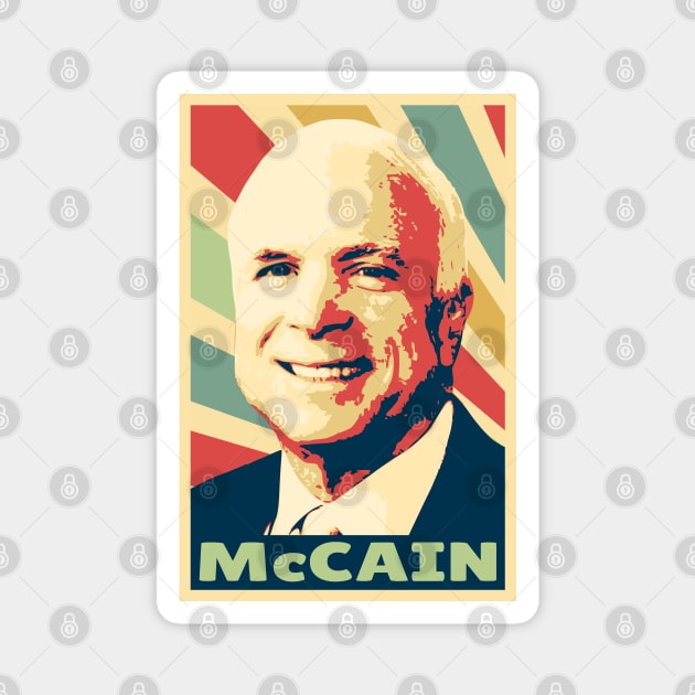 John McCain Vintage Colors Magnet by Nerd_art