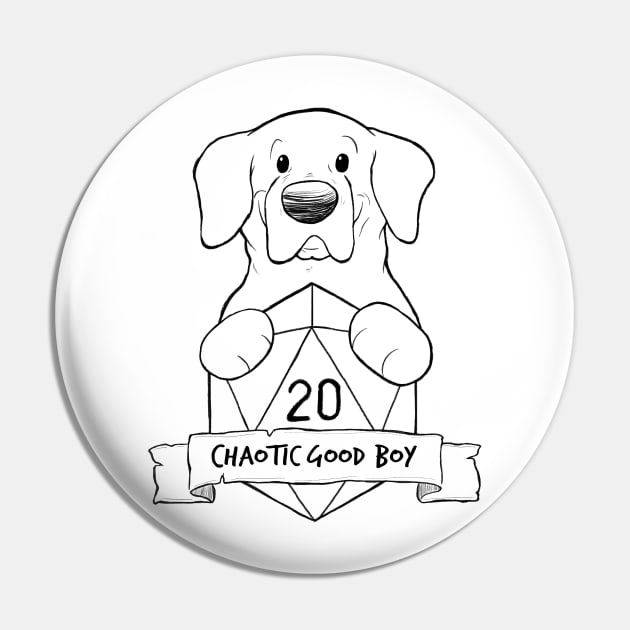 Chaotic Good Boy Pin by DnDoggos