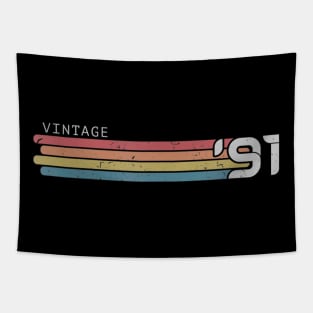 Vintage 199129th Birthday Gift For Men And Women Tapestry