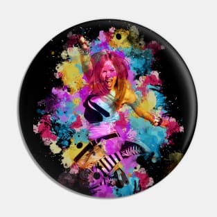 Avril Lavigne ~ Watercolor Illustration Pin