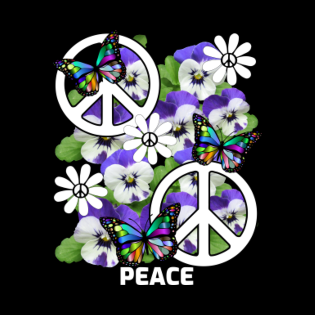 Peace Signs Flowers Butterflies Peace Signs Mask Teepublic 