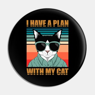 Retro Cat Spirit Animal Pin