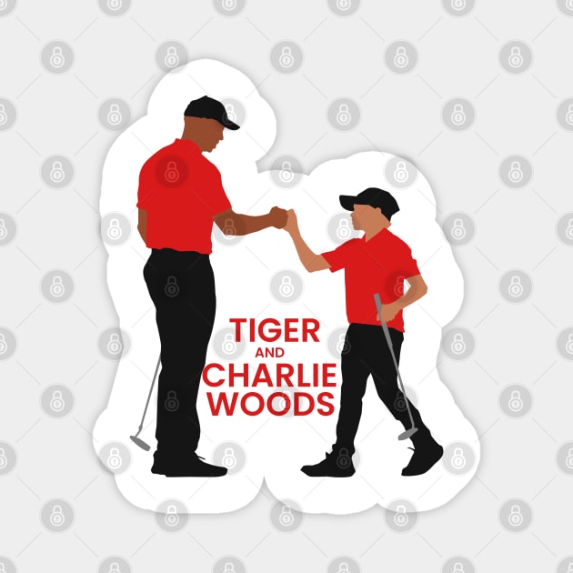 Tiger and Charlie Woods Magnet by mursyidinejad