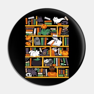 Halloween Library Pin