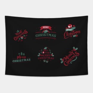 Merry Christmas typography pack Tapestry