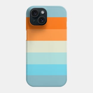 Orange and Blues Striped Color Palette Phone Case