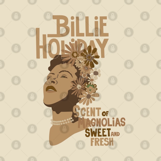 Soulful Serenade: Billie Holiday Tribute Design by Boogosh