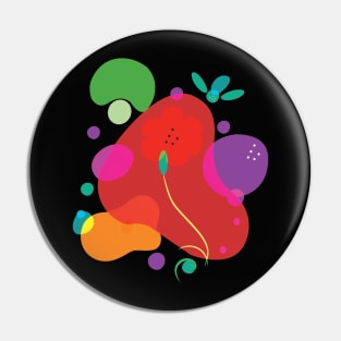 Organic Shapes Art Pin