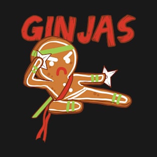 Christmas Redhead Ginger Gingerbread Ninja Ginja T-Shirt