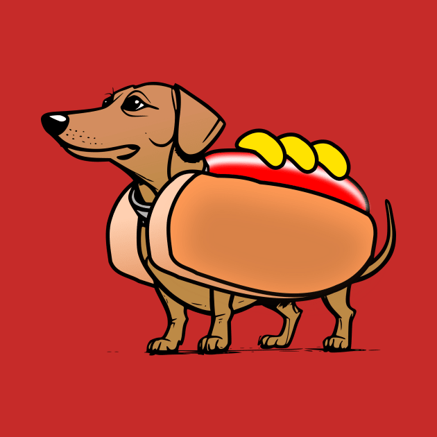 Dachshund Hotdog Sausage by Sanu Designs