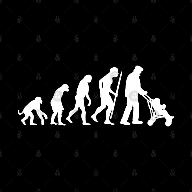 Evolution grandpa pram grandfather gift idea by LaundryFactory