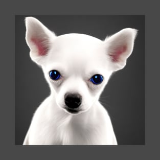 White Chihuahua dog portrait T-Shirt