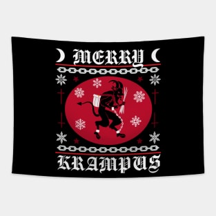 Merry Krampus Christmas Tapestry