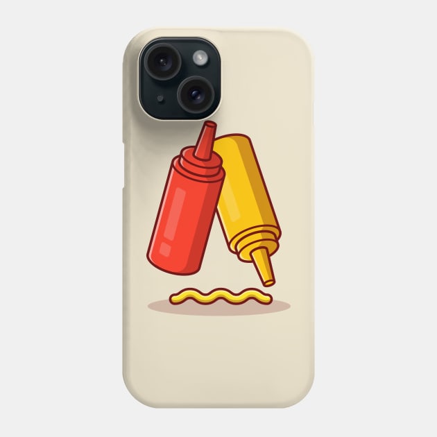 Ketchup And Mustard Cartoon Phone Case by Catalyst Labs