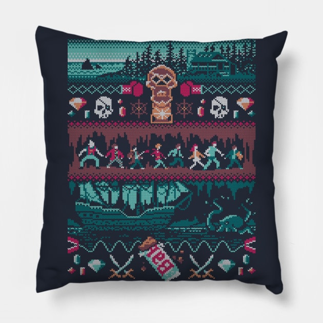 Christmas in the Goondocks Pillow by djkopet