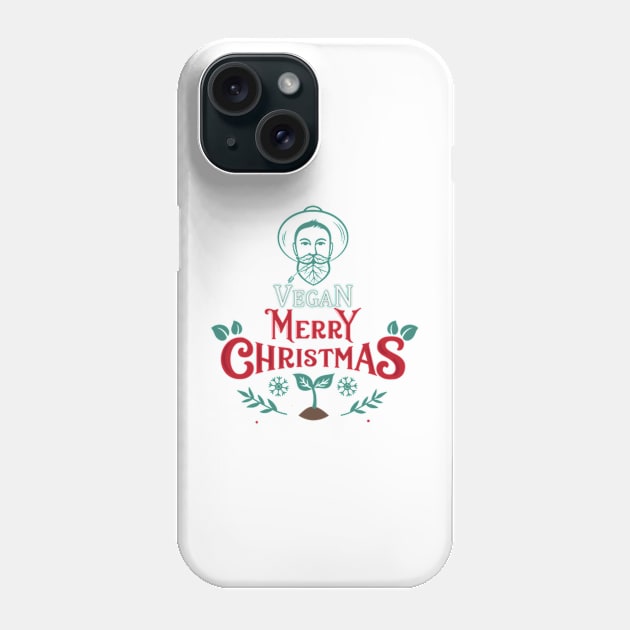 Merry Vegan Christmas Phone Case by larfly