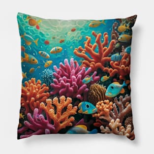 marine life, coral reef, biodiversity Pillow