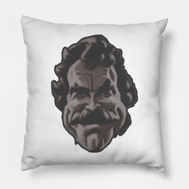 Tom Selleck face cartoon design Pillow by valentinewords
