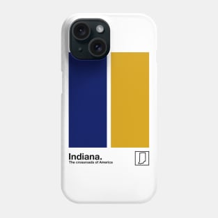 Indiana State Flag  // Original Minimalist Artwork Poster Design Phone Case