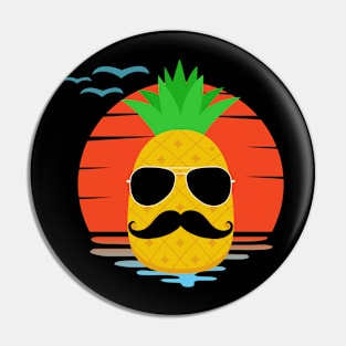 Cool Pineapple with mustache Pin