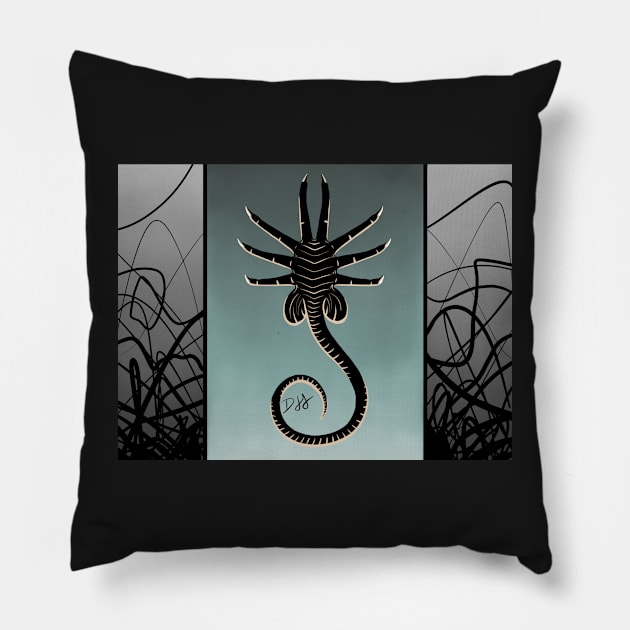 Facehugger Suspended in Fluid Pillow by DahlisCrafter