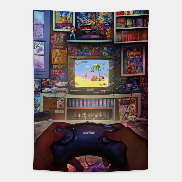 Sega Genesis - Megadrive - Aladdin Tapestry by Rachid Lotf