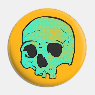 Cyan Skull Pin