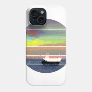 Ship in the sunset Phone Case