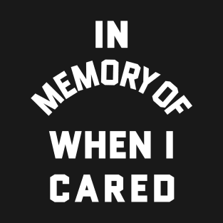 MEMORY CARED BLACK Print T-Shirt