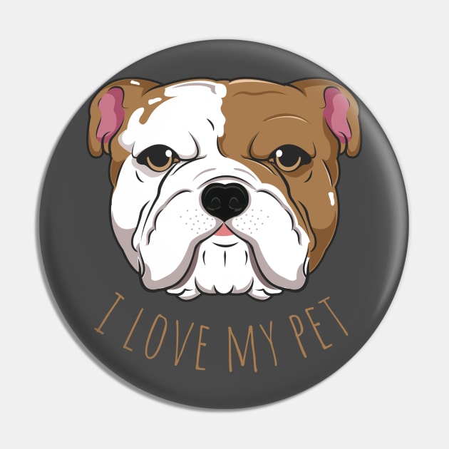 i love my pet Pin by februarystore