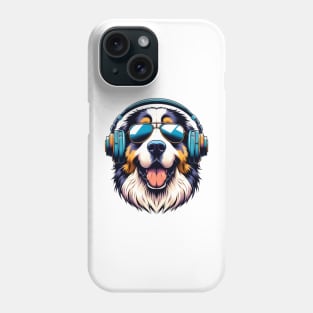 Great Pyrenees Smiling DJ with Harmonic Vibes Phone Case
