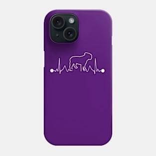 Bulldog heartbeat Phone Case