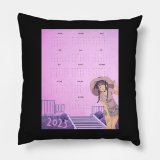 Summer Aesthetic Anime Girl 2023 Calendar Pillow