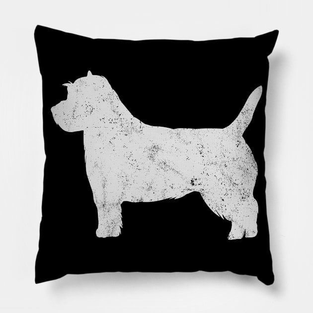 Cairn Terrier Dog Vintage Pillow by KAWAIITEE