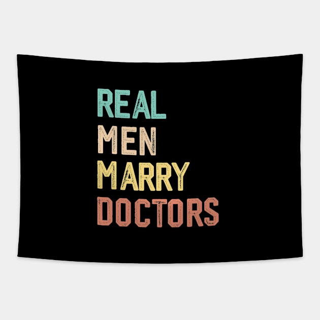 Vintage Husband Married doctors Husband Engagement doctors Tapestry by Printopedy