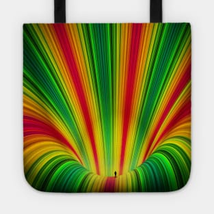 Trippy tunnel silhou optic Tote