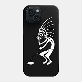 Kokopelli toilet m white Phone Case