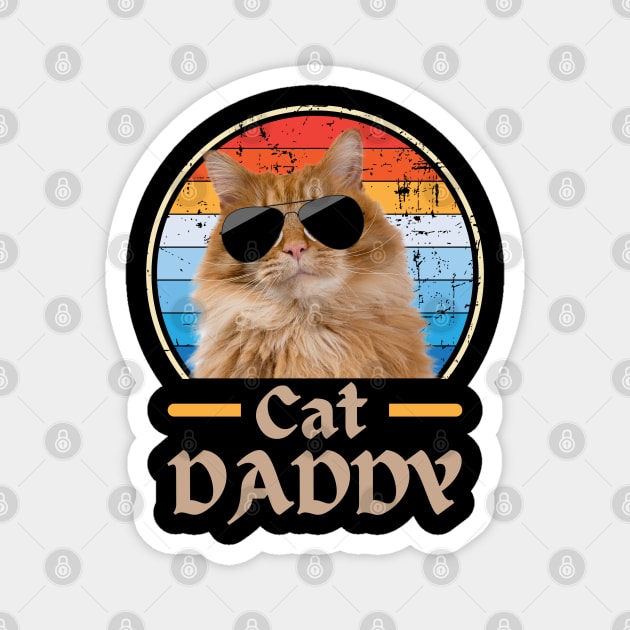 Cool Cat Dad Vibes Magnet by Champanie's Store
