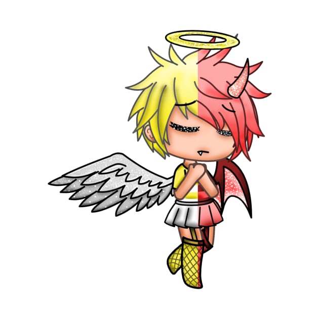 Gacha Life Half Demon, Half Angle by I'm_Bored_So_Im_Doing_This