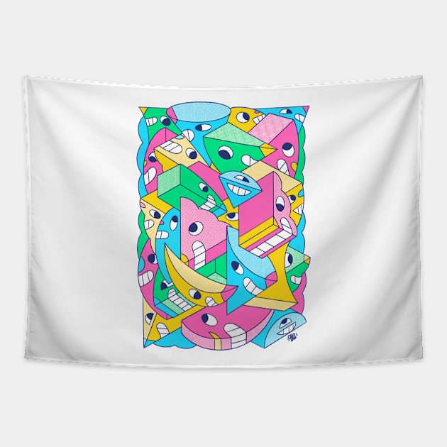 Smiley Angles Tapestry by geolaw